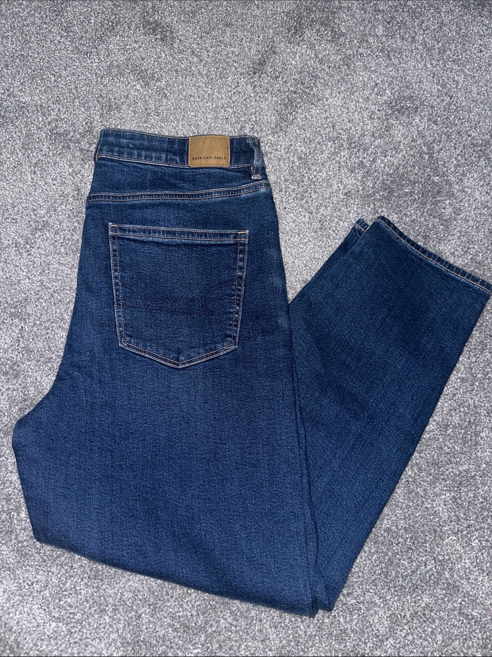 American Eagle Outfitters Woman Navy Blue Straight Jeans